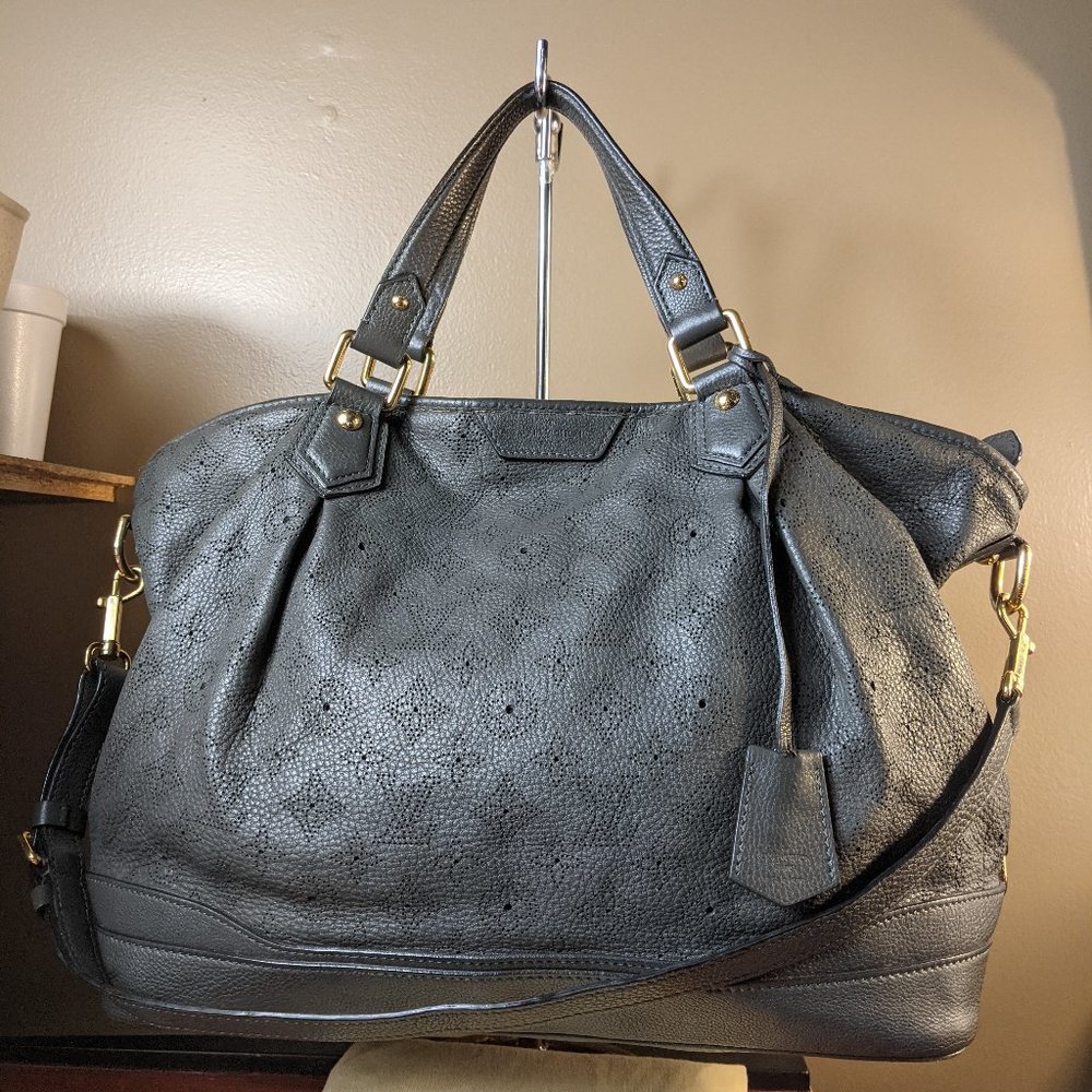 Auth Louis Vuitton Stellar GM Mahina Slategray